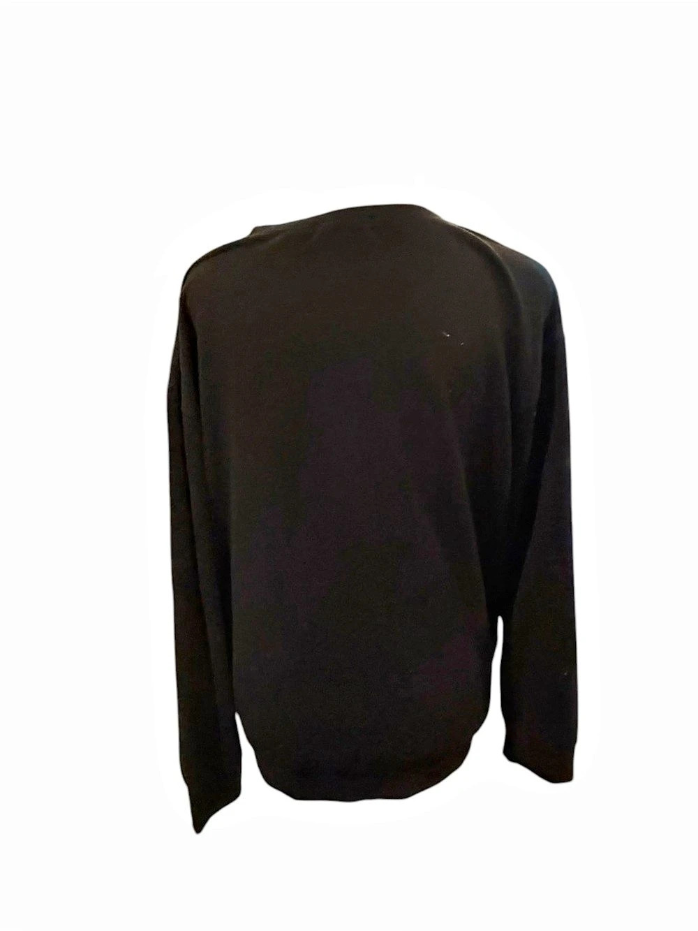Embroidered Yee Haw Sweatshirt Crewneck Longhorn Black On Black Small Relaxed - Picture 9 of 16